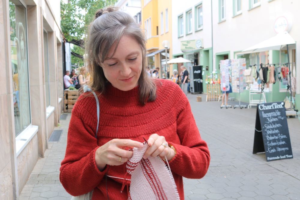 World Wide Knit in Public Day - unser Tag!
