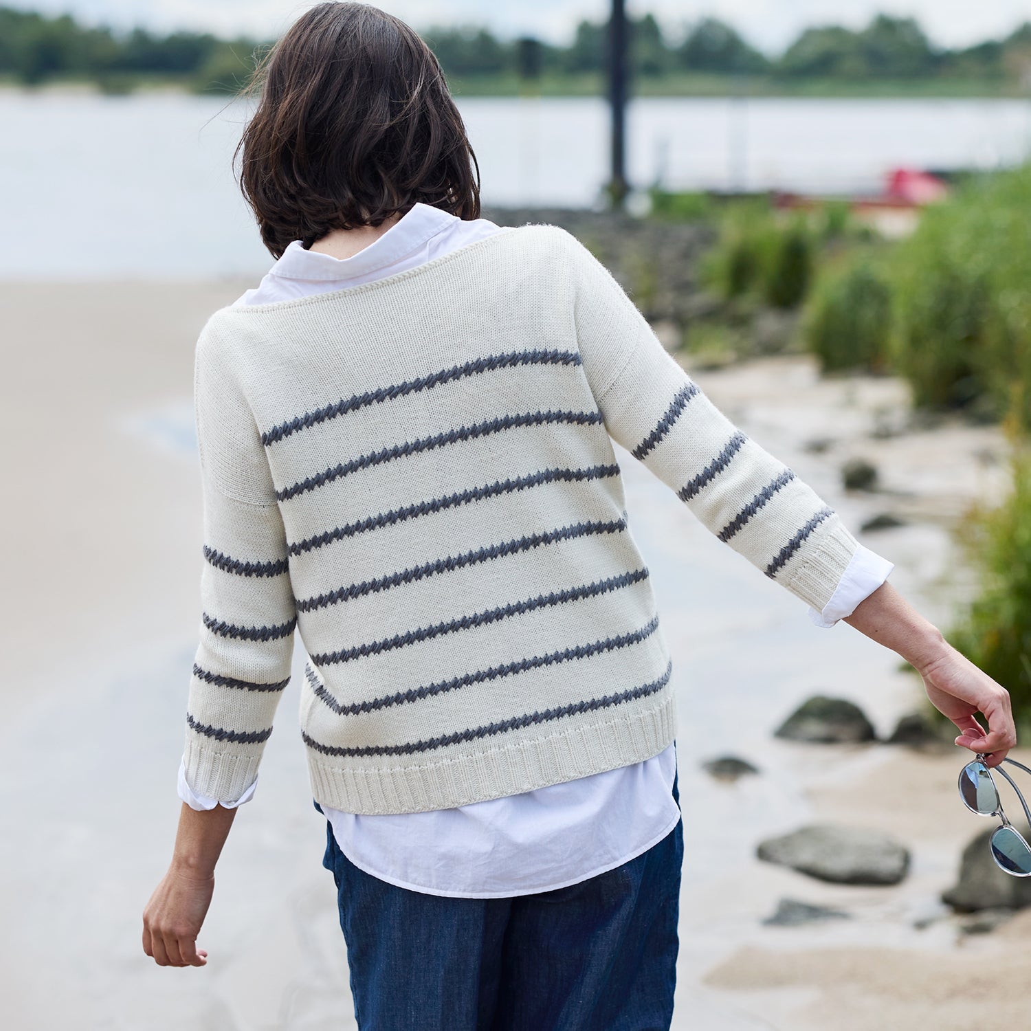 Pattern Sweater Whispering Breeze