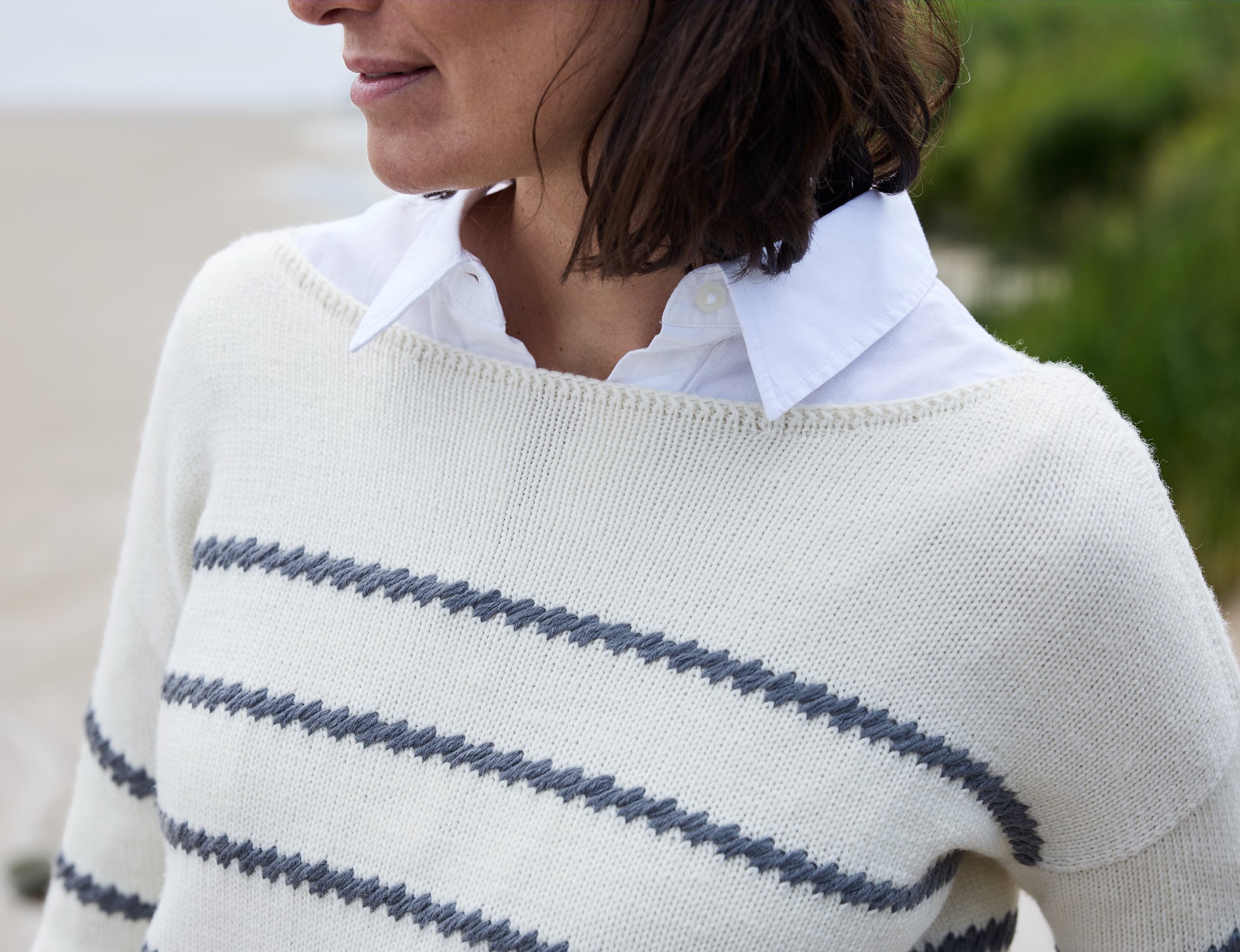 Pattern Sweater Whispering Breeze