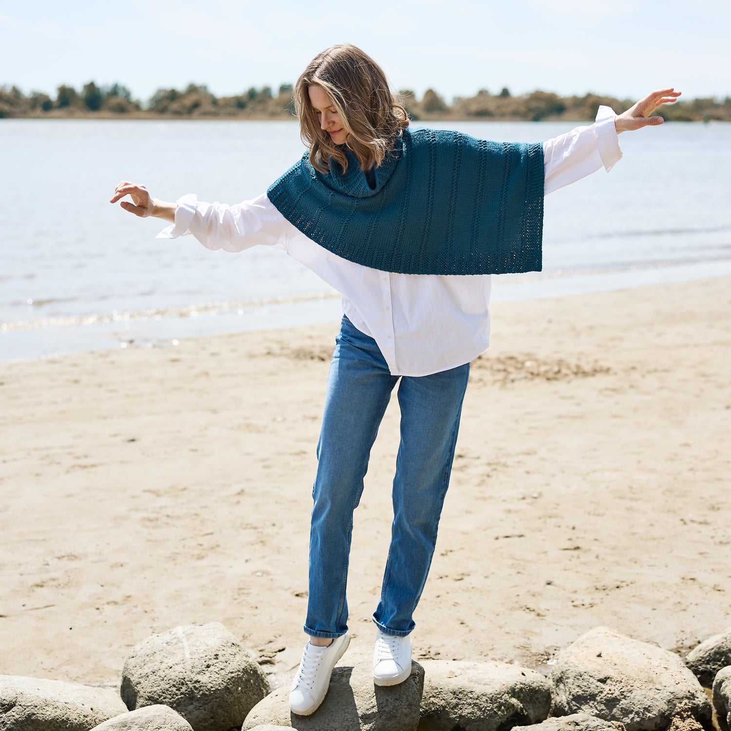 Strickanleitung Poncho Tenang