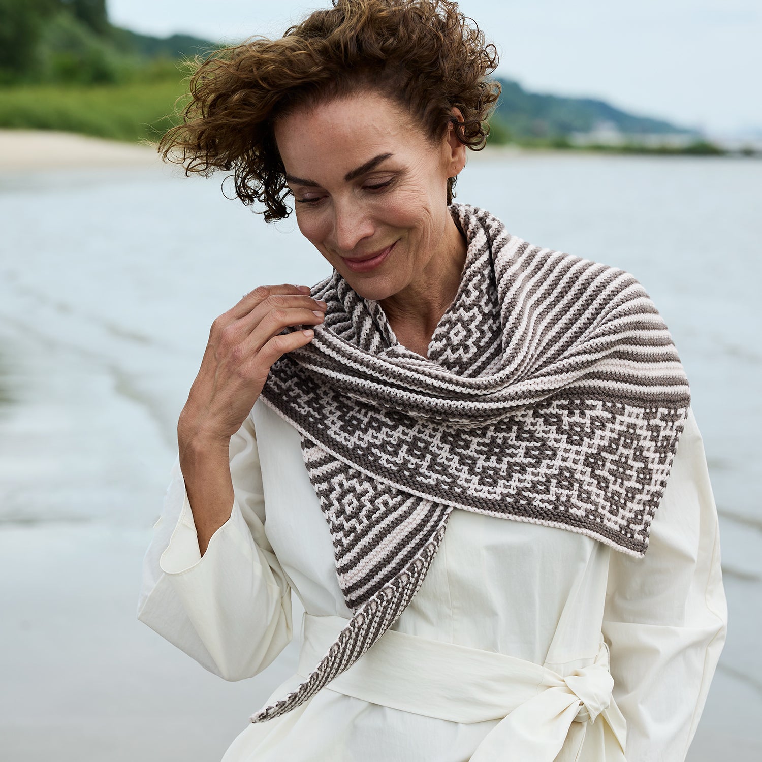 Strickanleitung Tuch Woodland Step