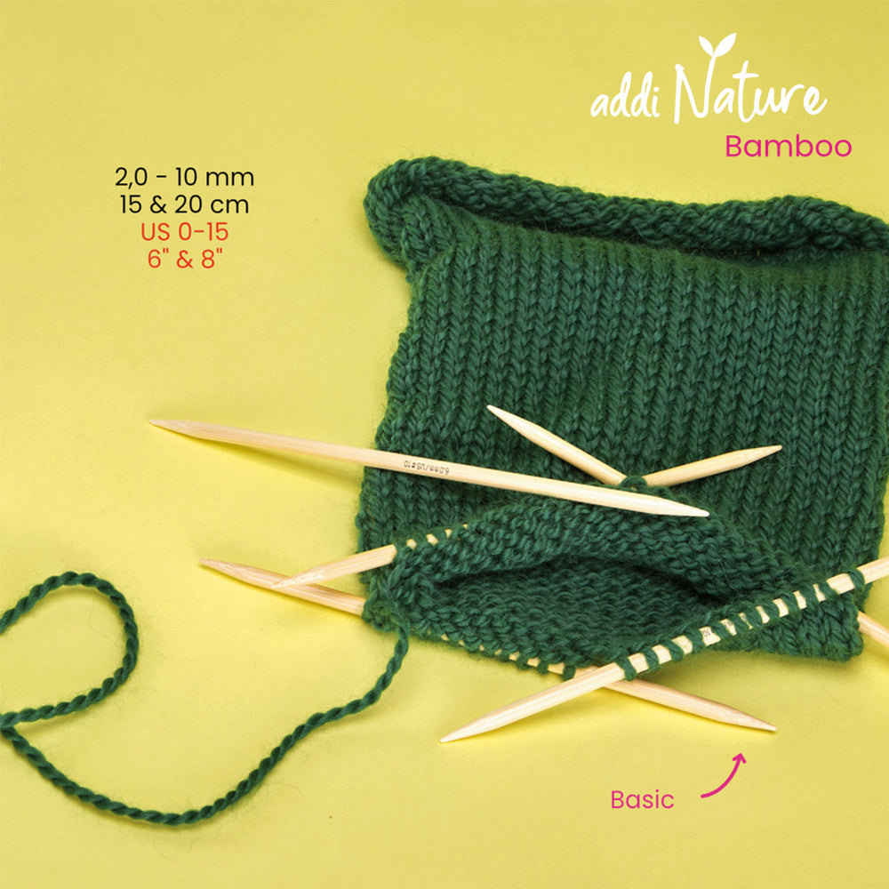 addiNature Bamboo Double-Pointed Needles (2–9 mm)