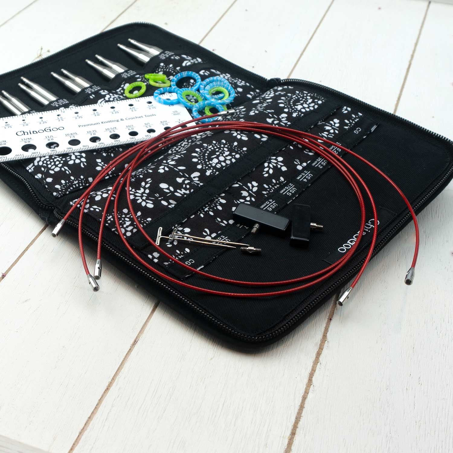 ChiaoGoo TWIST RedLace Set Large Circular Knitting Needle Set 13 cm (5.00 – 10.00 mm)