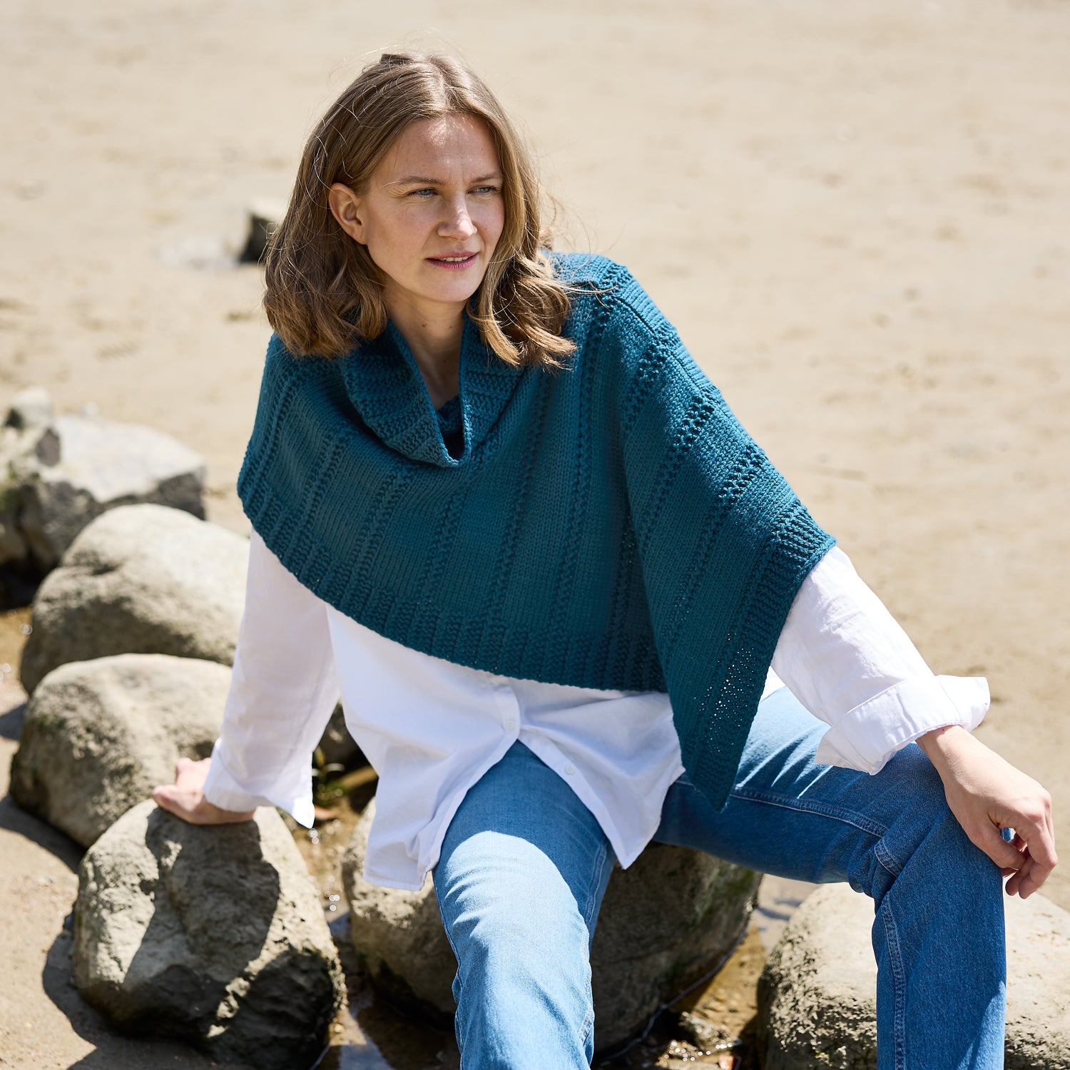 Strickanleitung Poncho Tenang