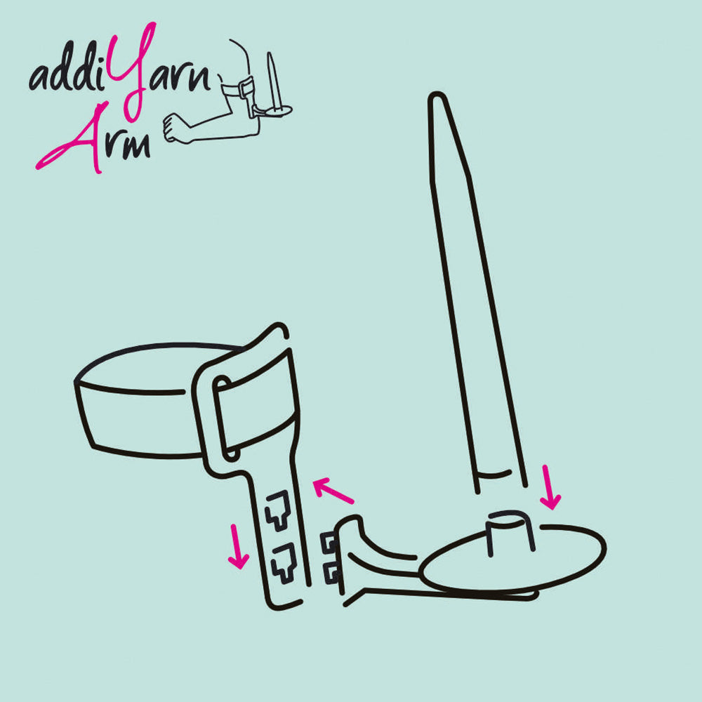 addiYarnArm Yarn Holder – Berry/Petrol