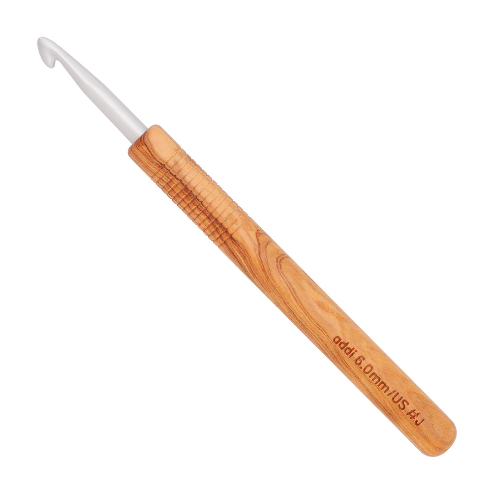addiNature Olive Wood Crochet Hook – 15 and 17.5 cm (2–8 mm)