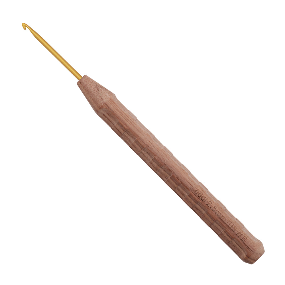 addiNature Walnut Gold Häkelnadel - 16 cm (2 - 6 mm)