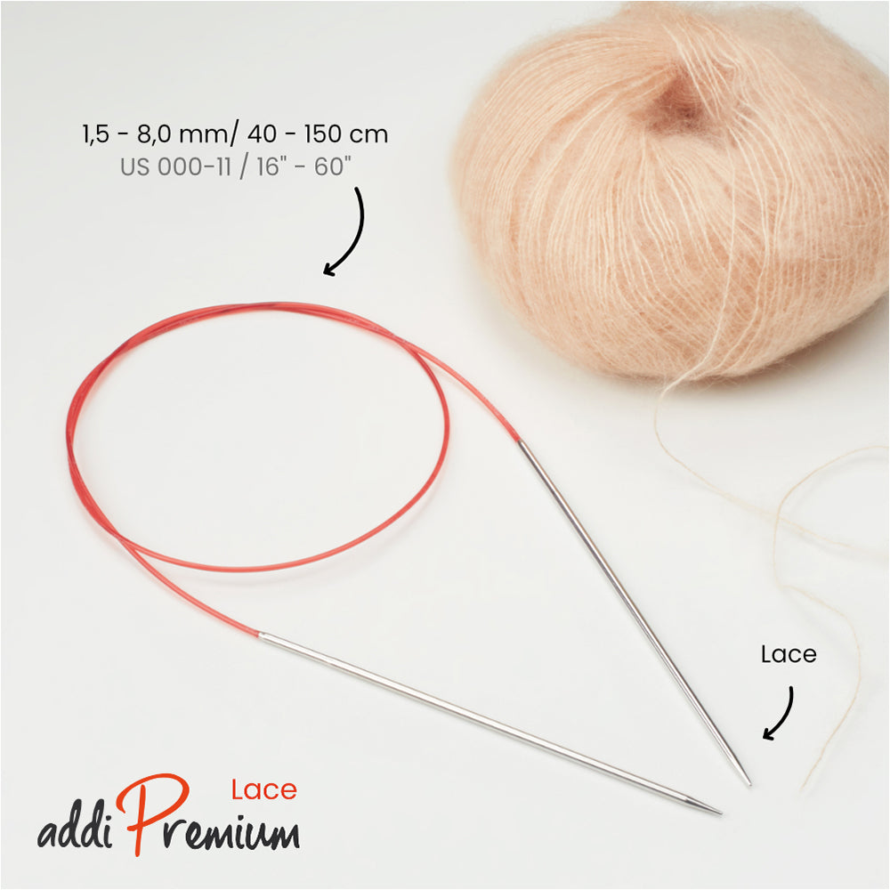 addiPremium Classic Lace Rundstricknadel - einzeln (1,5 - 8 mm)