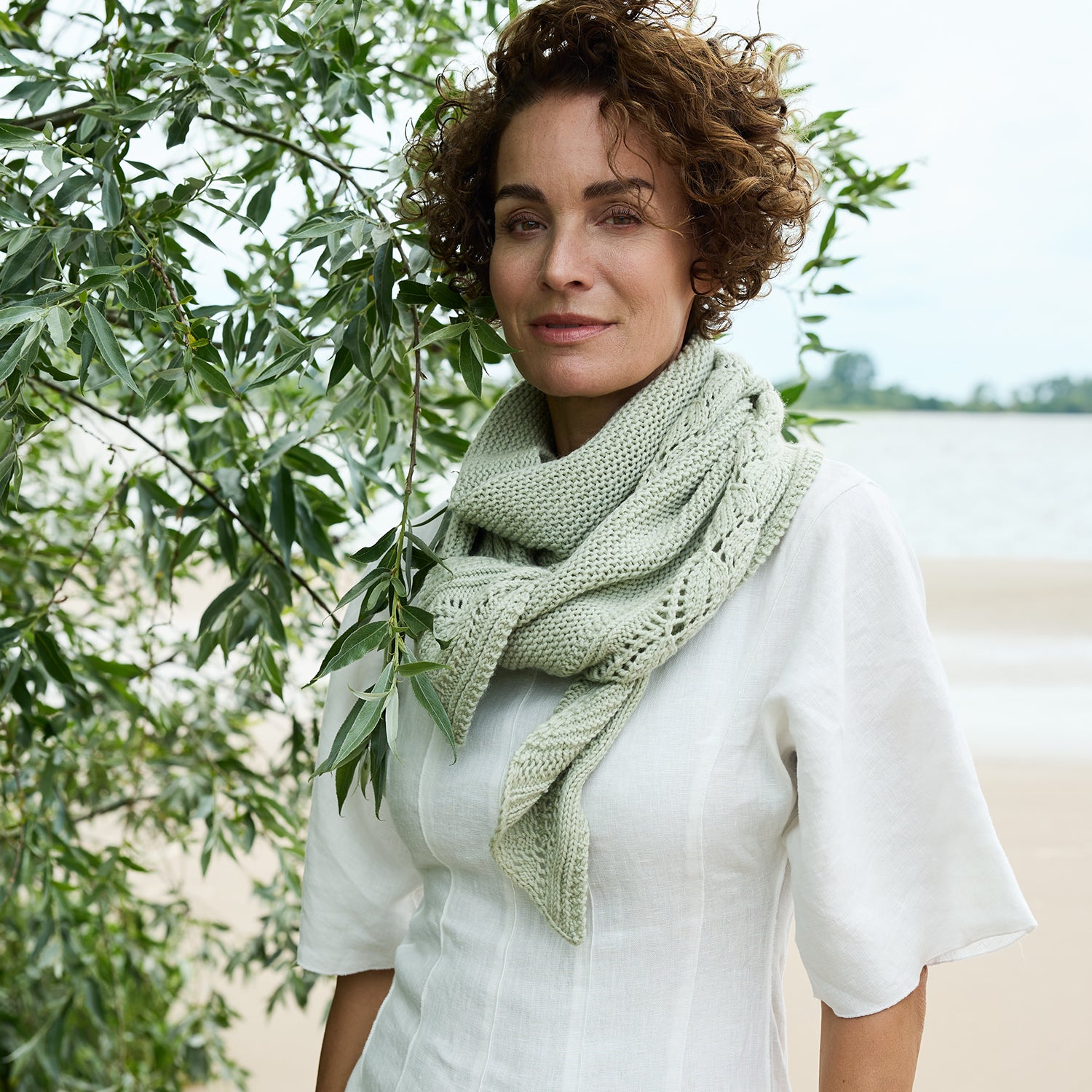 Strickanleitung Tuch Leaflight