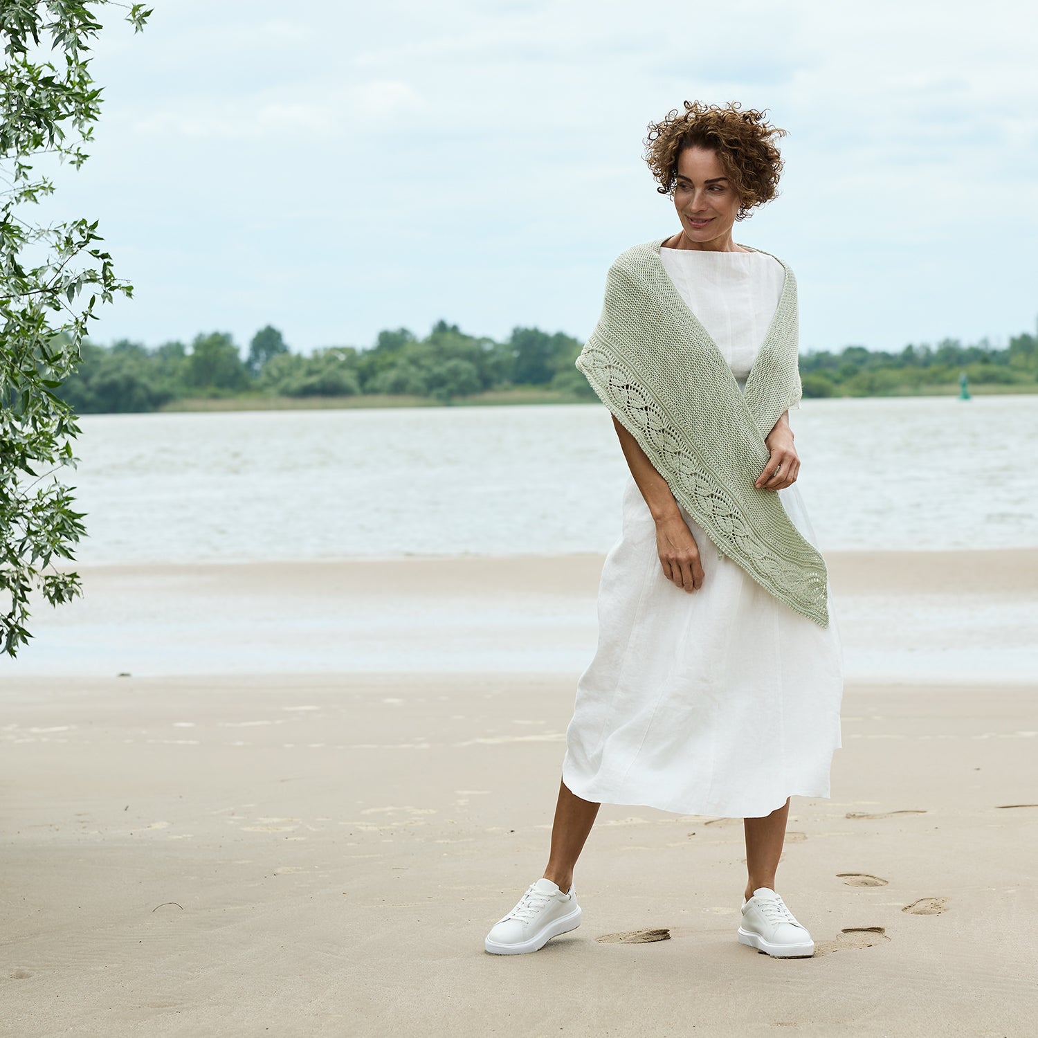 Strickanleitung Tuch Leaflight
